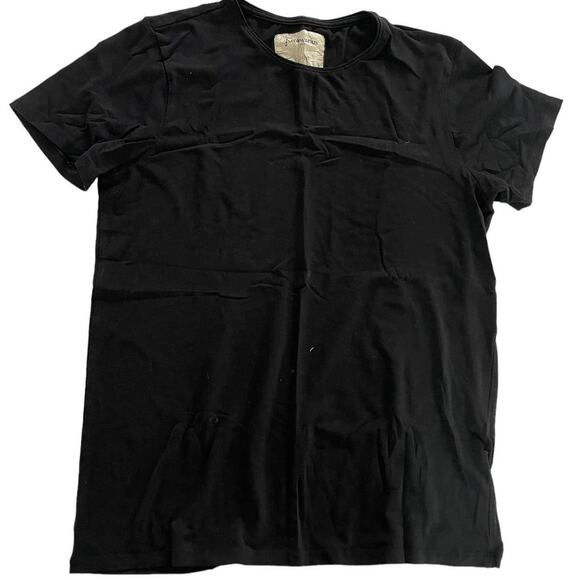 Stradivarius Shirt Mens Medium Black Crew Neck Short Sleeve Tee Casual Man - Picture 1 of 5